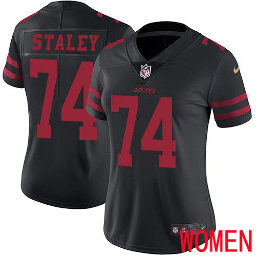 San Francisco 49ers Limited Black Women Joe Staley Alternate NFL Jersey #74 Vapor Untouchable->youth nfl jersey->Youth Jersey